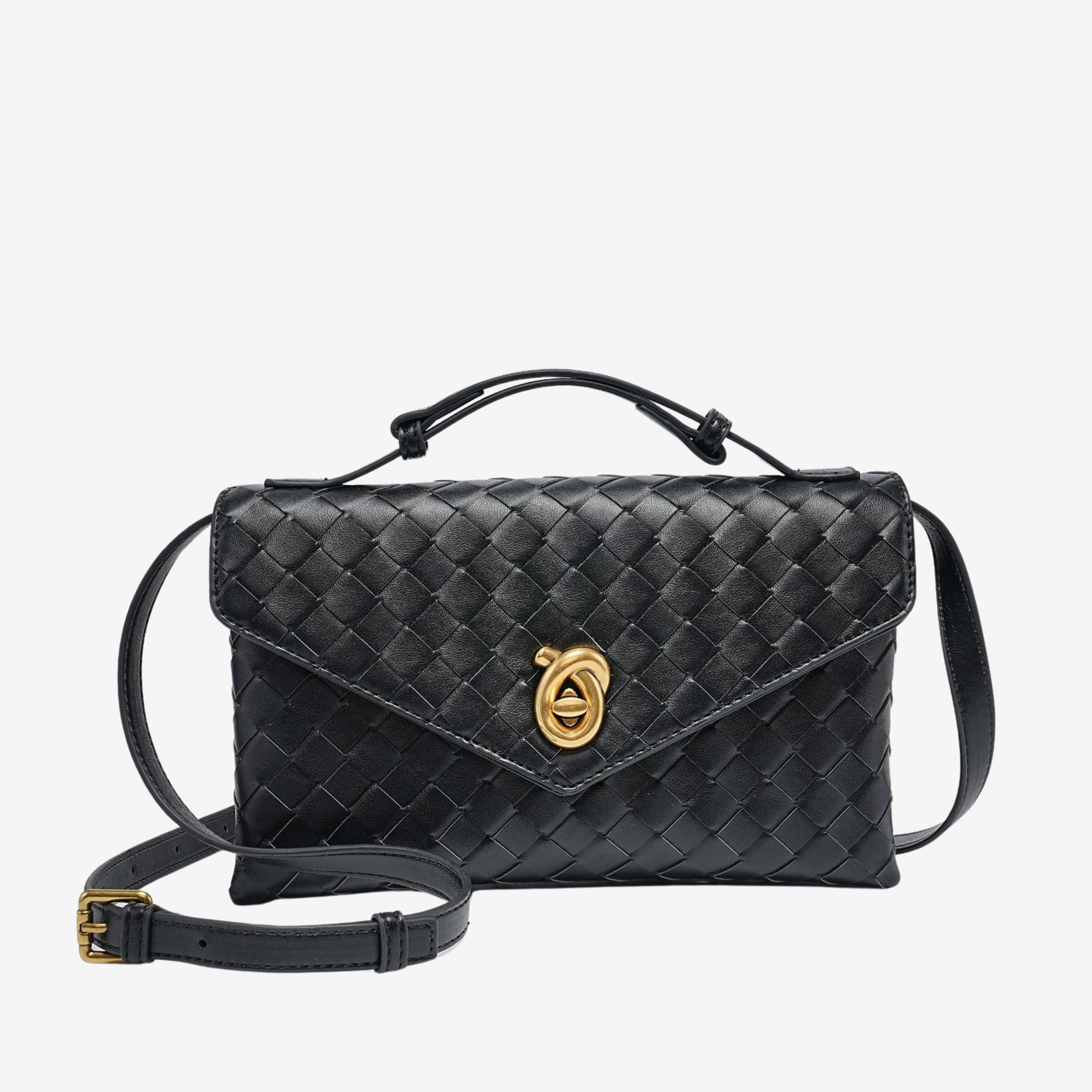 Aleksandra - Mini Torebka Crossbody z Teksturowanego Materiału