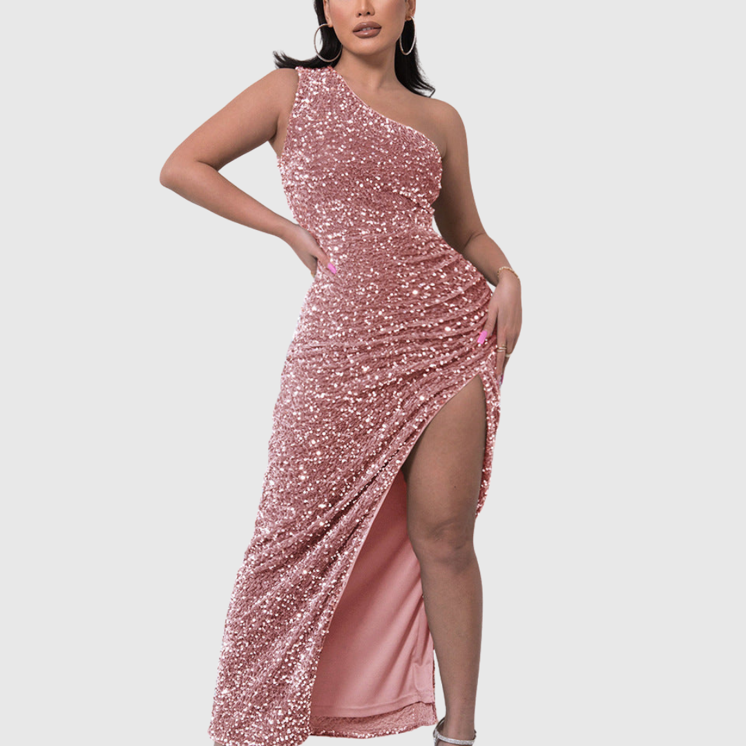 Ewelina - Luksusowa Suknia Wieczorowa na Jedno Ramię