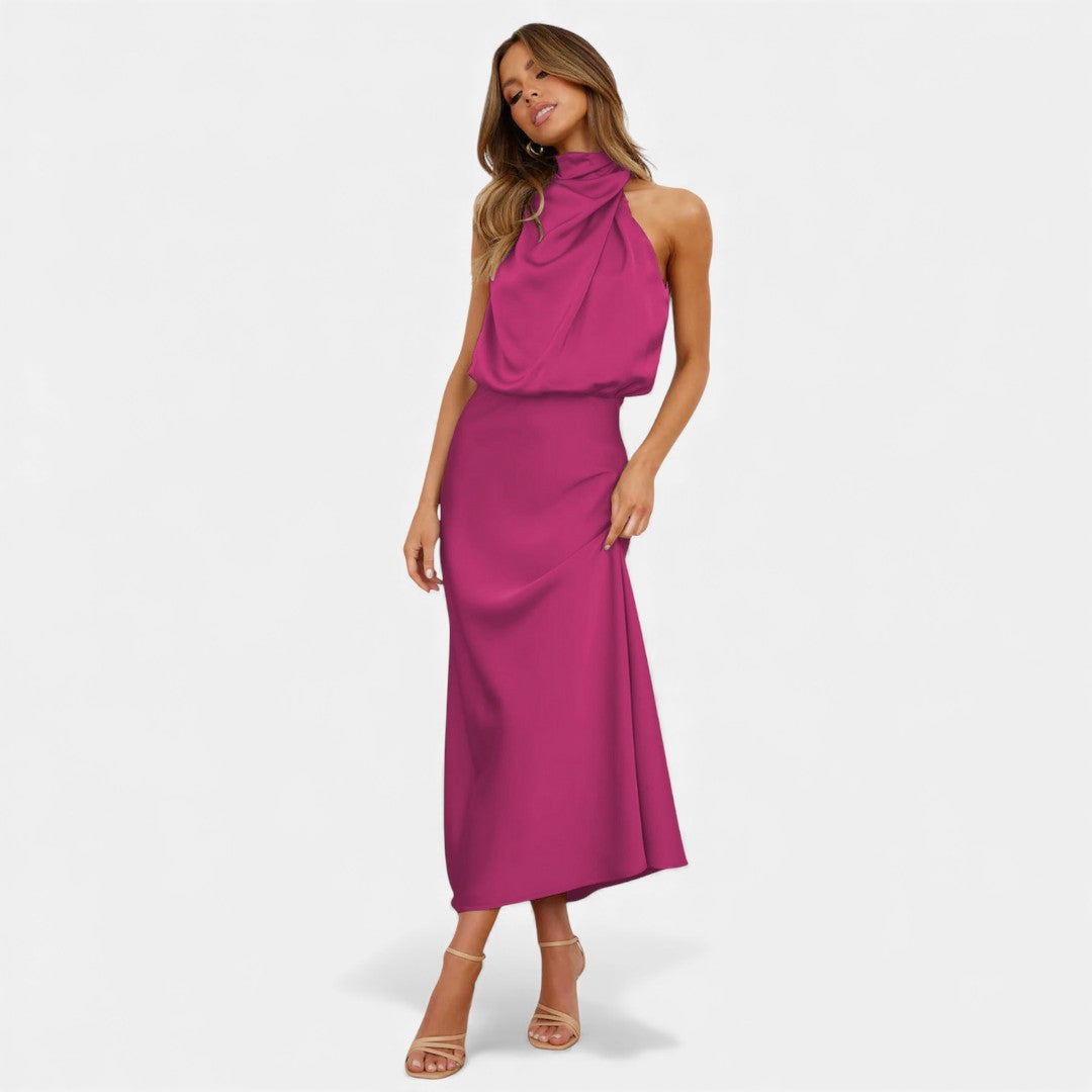 Sabina - Elegancka Długa Sukienka Wieczorowa