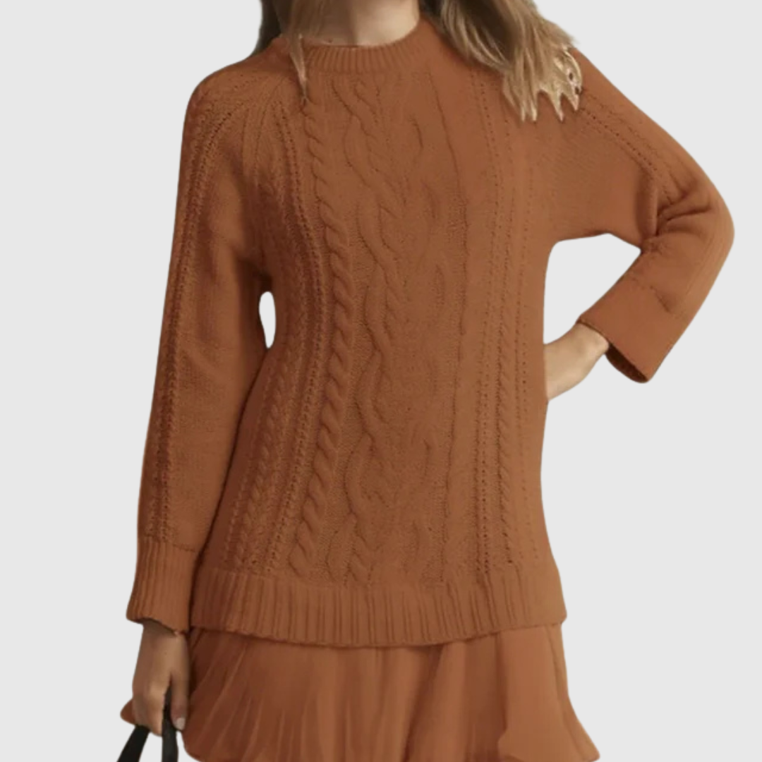 Jadwiga - Klasyczna Sukienka Sweterkowa