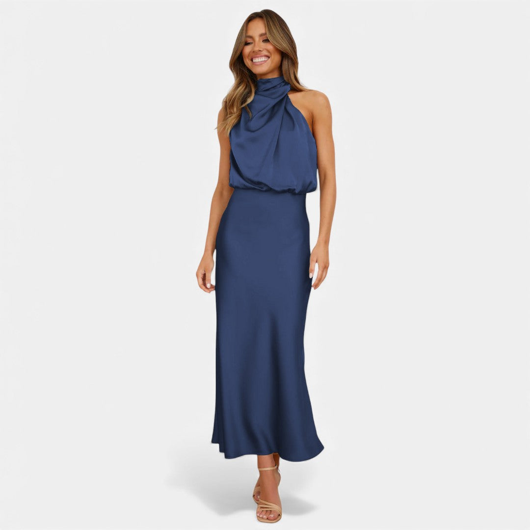 Sabina - Elegancka Długa Sukienka Wieczorowa