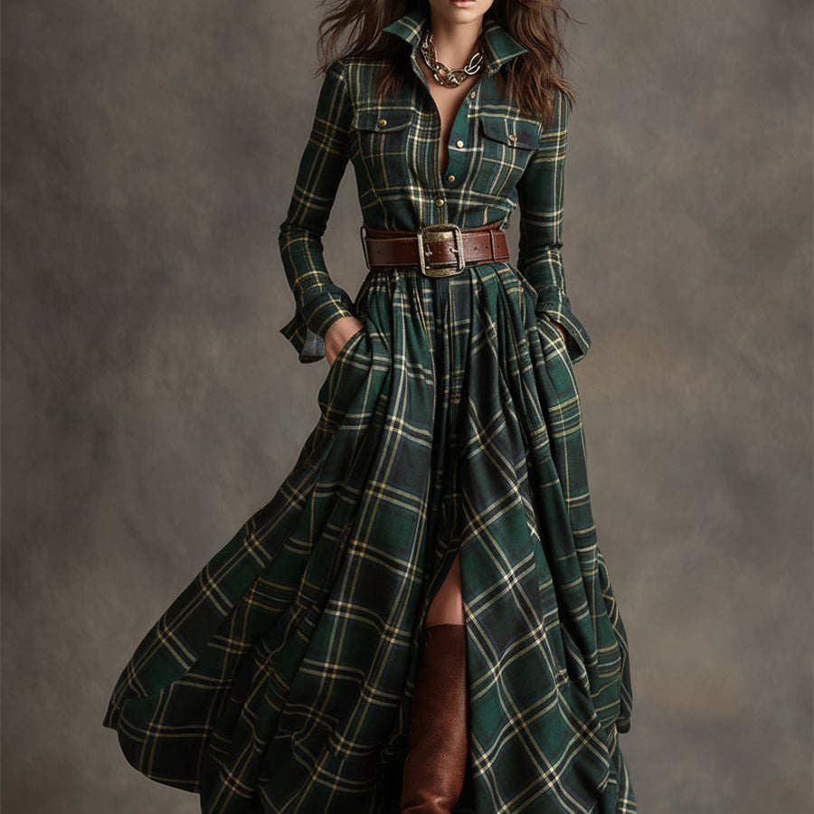 Michalina - Sukienka koszulowa z paskiem