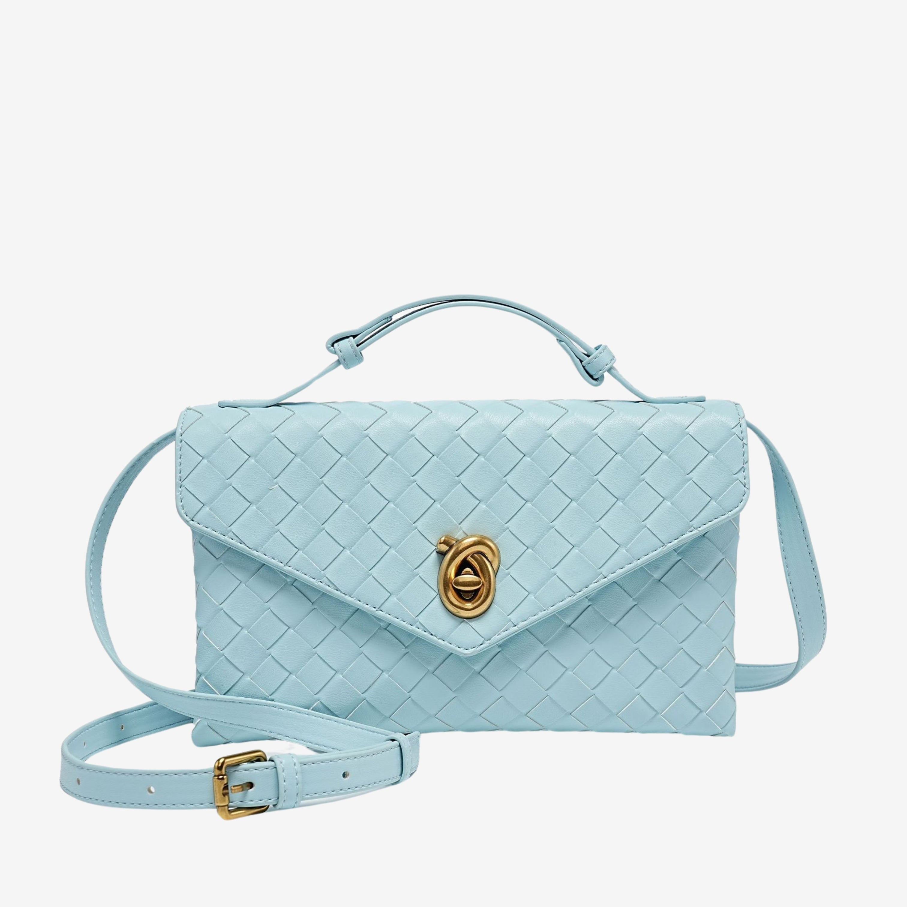 Aleksandra - Mini Torebka Crossbody z Teksturowanego Materiału