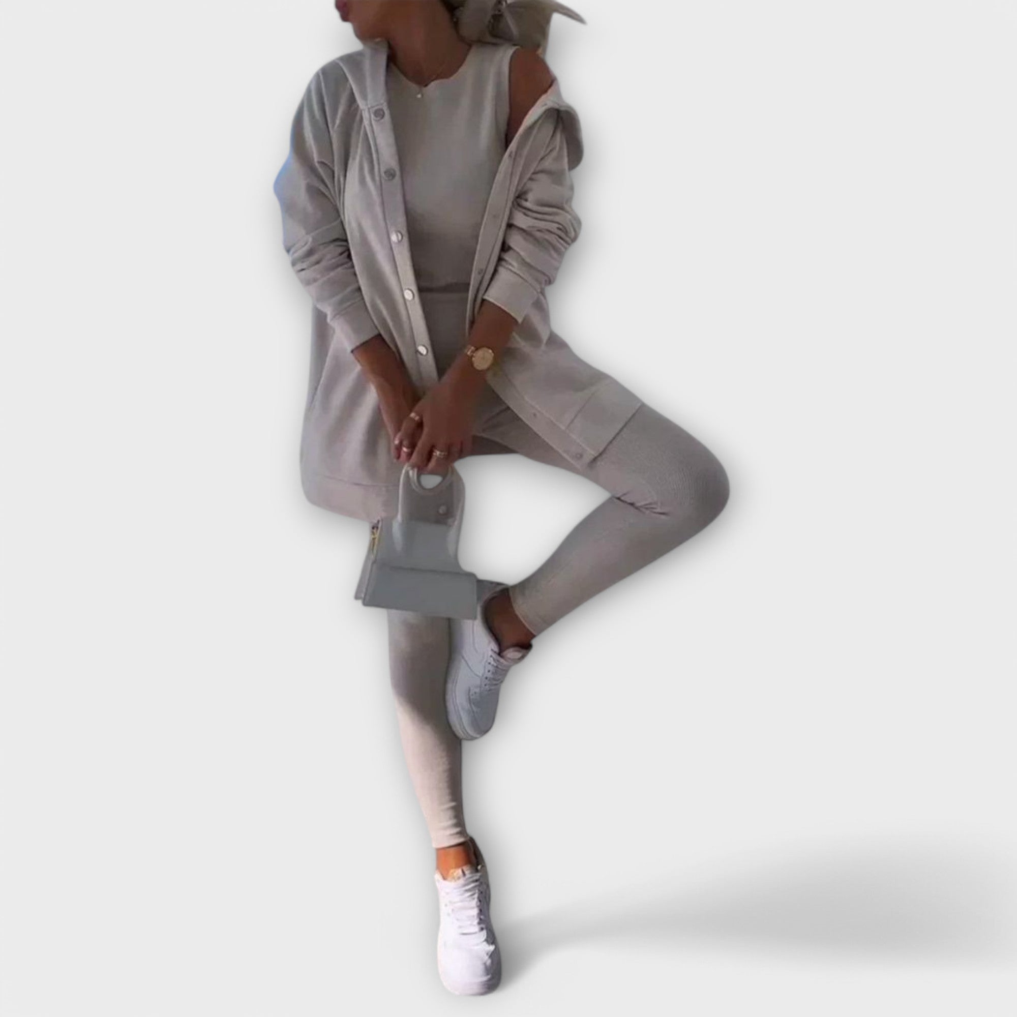 Julia – trzyczęściowy kardiganowy zestaw damski