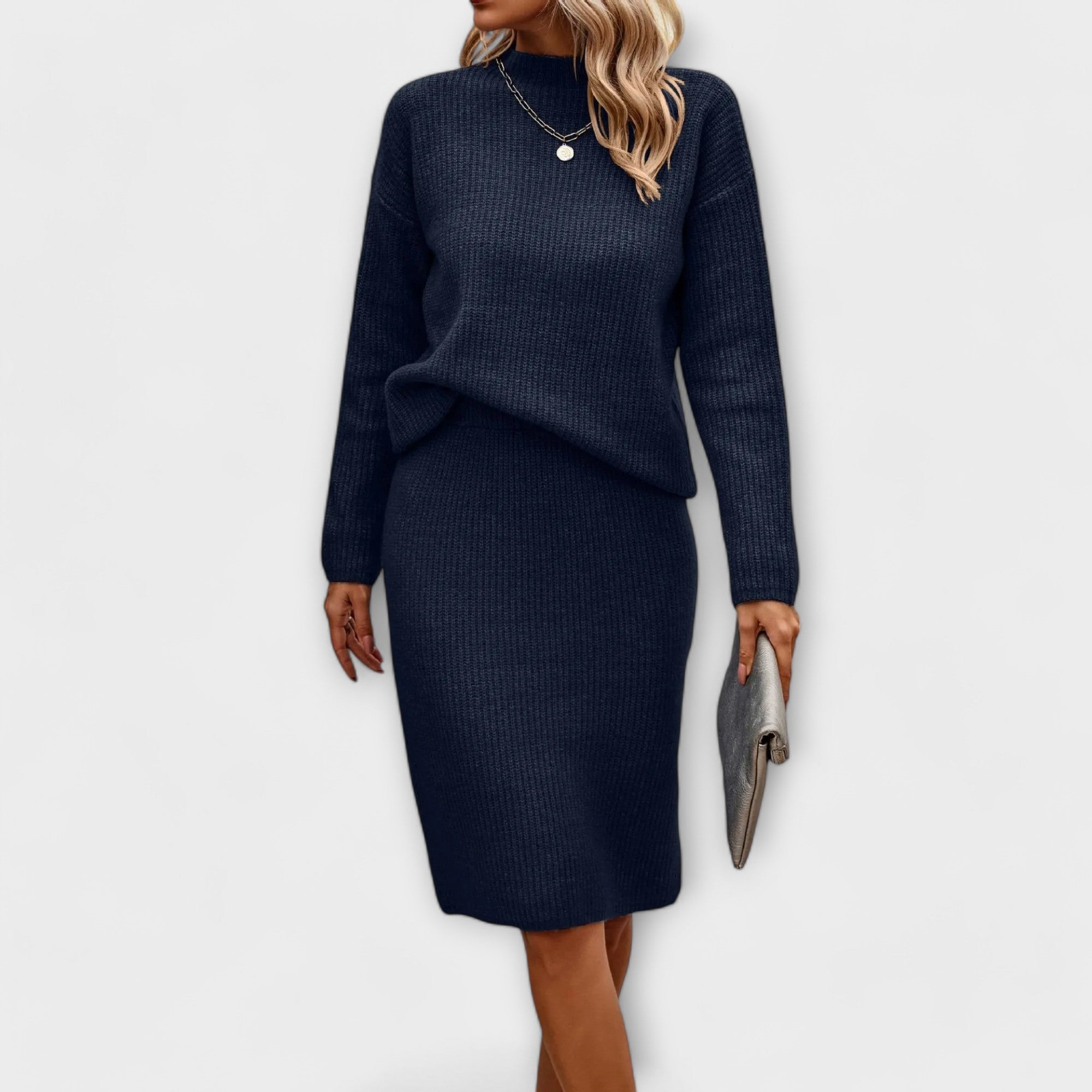 Klara – dwuczęściowy komplet ze swetrem i spódnicą