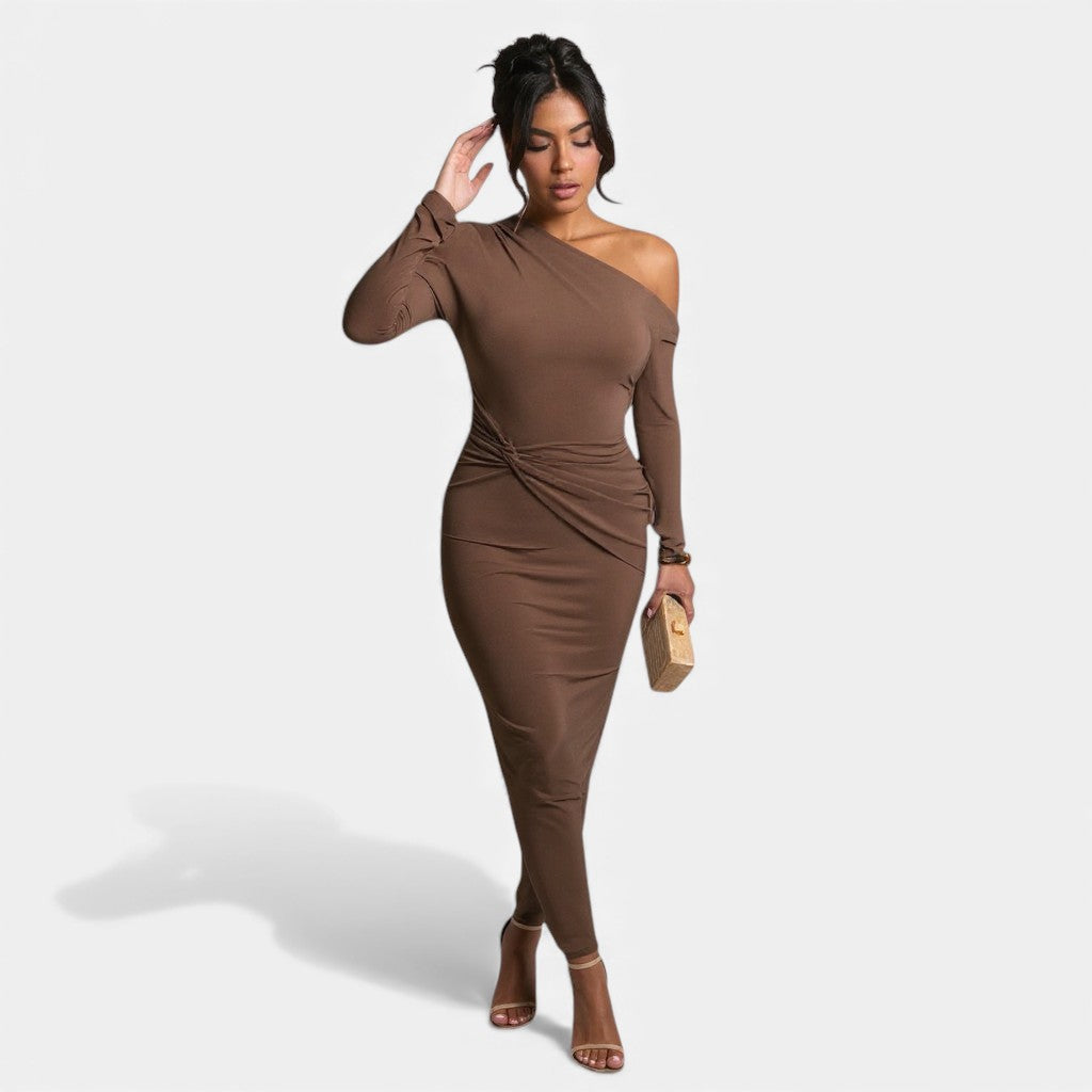 Teresa - Brokatowa Sukienka Maxi